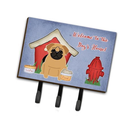 Carolines Treasures Dog House Collection Pug Brown Leash or Key Holder BB2761TH68